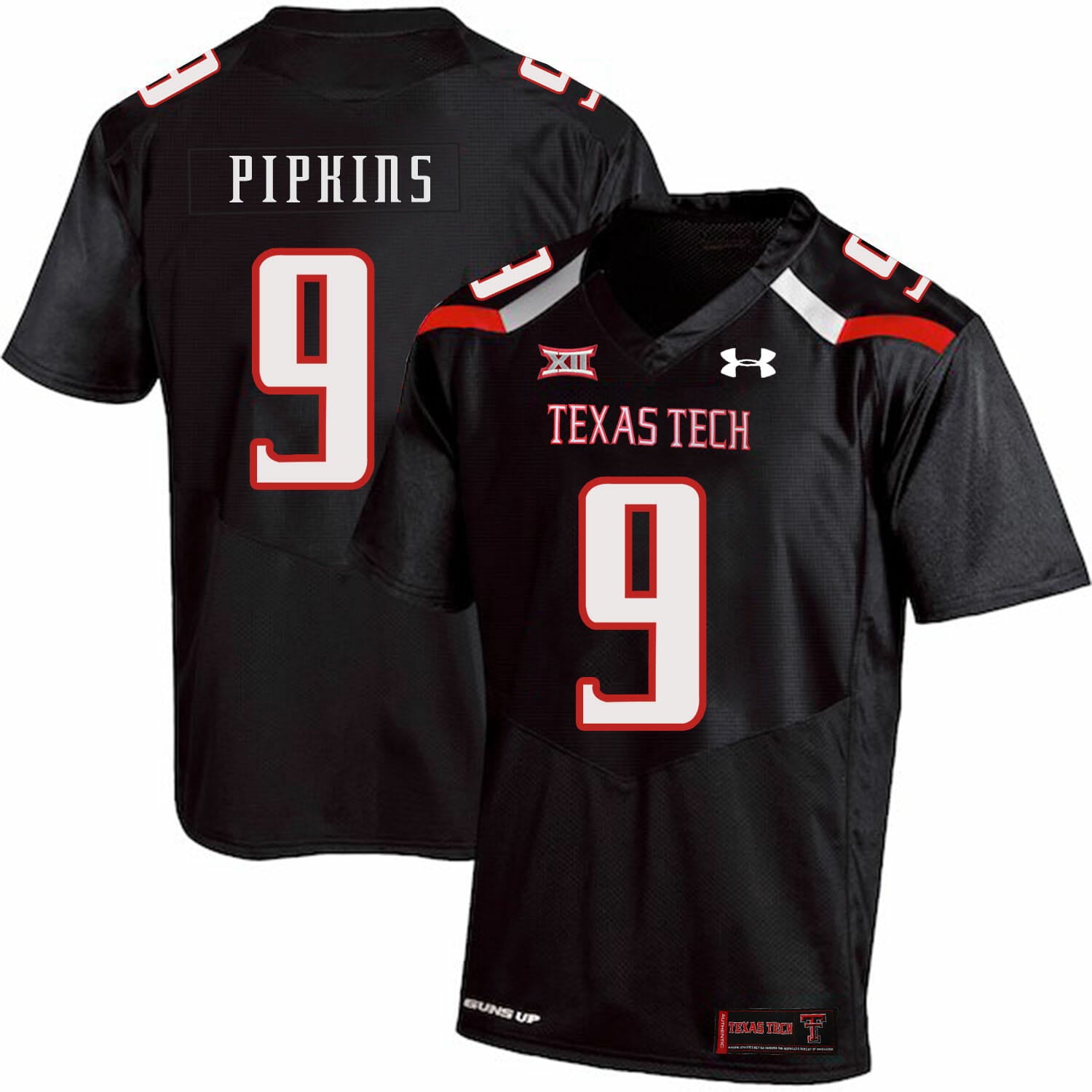 Texas Tech #9 Ondre Pipkins NCAA College Football Jersey Black 1 Texas Tech #9 Ondre Pipkins NCAA College Football Jersey Black