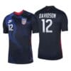 Tierna Davidson Away Navy 2020 21 no.12 USWNT Soccer Four Star Jersey