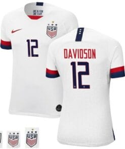 Tierna Davidson Home White Champions no.12 USWNT Soccer Jersey