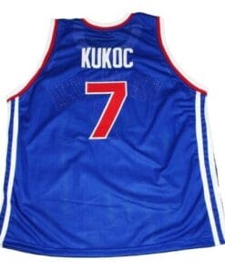 Toni Kukoc #7 Jugoslavija Yugoslavia Basketball Jersey Blue