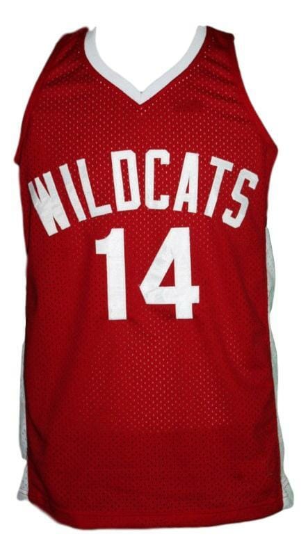Troy Bolton High School Musical Zac Efron Basketball Jersey New Red
