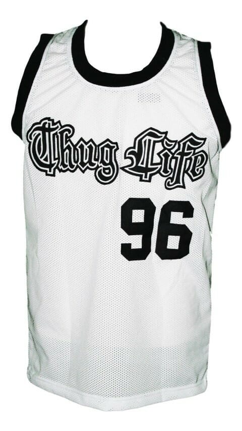 Tupac Shakur #96 Thug Life Custom Basketball Jersey White