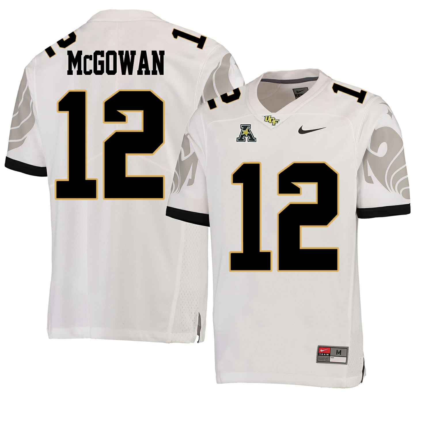 UCF Knights #12 Taj McGowan NCAA College Football Jersey White 1 UCF Knights #12 Taj McGowan NCAA College Football Jersey White