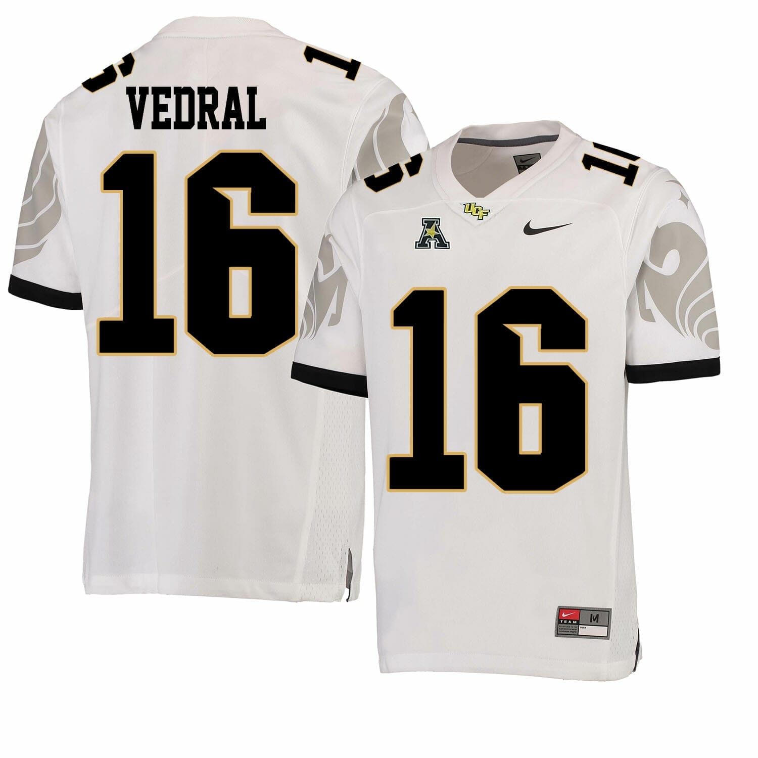 UCF Knights #16 Noah Vedral NCAA College Football Jersey White 1 UCF Knights #16 Noah Vedral NCAA College Football Jersey White