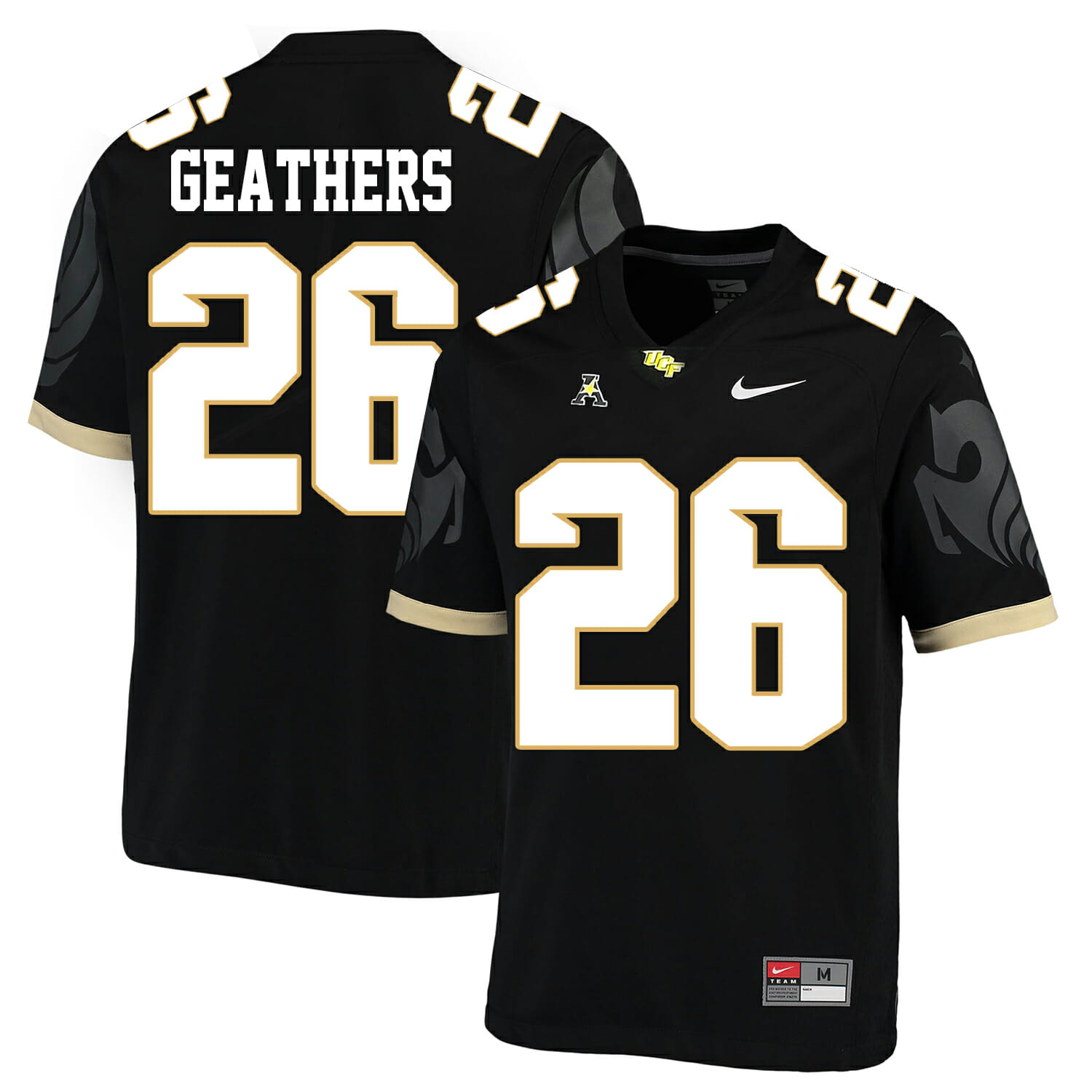 UCF Knights #26 Clayton Geathers NCAA College Football Jersey Black 1 UCF Knights #26 Clayton Geathers NCAA College Football Jersey Black