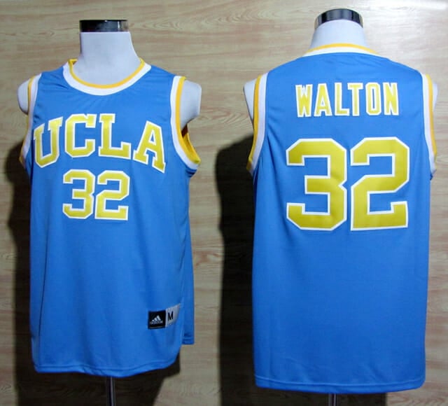 UCLA Bruins #32 Bill Walton NCAA Basketball Jersey Yellow Blue 1 UCLA Bruins #32 Bill Walton NCAA Basketball Jersey Yellow Blue