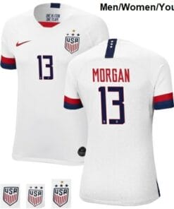 USWNT Home no.13 Champions Alex Morgan White Soccer Jersey