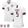 USWNT Kelley OHara Home White No.5 2019 Champions Soccer Jersey