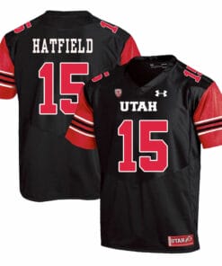 Utah Utes #15 Dominique Hatfield NCAA College Football Jersey Black