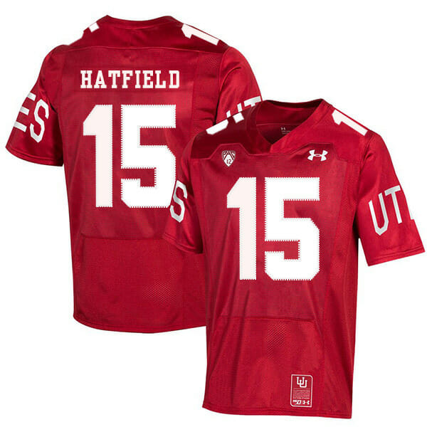 Utah Utes #15 Dominique Hatfield NCAA College Football Jersey Red 1 Utah Utes #15 Dominique Hatfield NCAA College Football Jersey Red