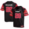 Utah Utes #28 Joe Williams NCAA College Football Jersey Black