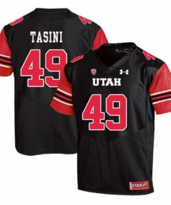 Utah Utes #49 Pasoni Tasini NCAA College Football Jersey Black
