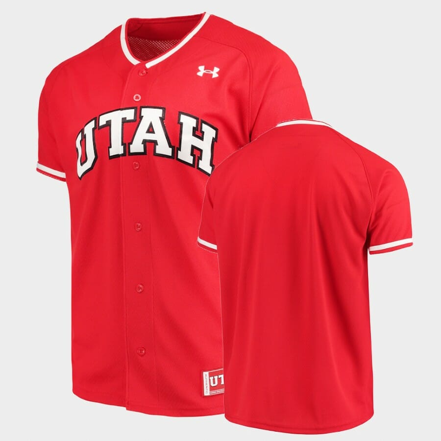 Utah Utes Custom Name Number Red College Baseball Ncaa Replica Jersey 1 Utah Utes Custom Name Number Red College Baseball Ncaa Replica Jersey
