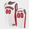 Wisconsin Badgers Custom Name Number White Replica College Basketball Jersey 4 WISCON1 2