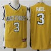 Wake Forest University 3 Chris Paul NCAA Basketball Jersey Yellow