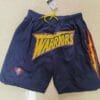 Warriors Men Shorts Vintage Short Stitched Navy Blue