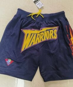 Warriors Men Shorts Vintage Short Stitched Navy Blue