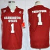 Washington State Cougars 1 Klay Thompson NCAA Basketball Jersey Red