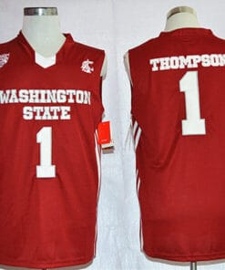 Washington State Cougars #1 Klay Thompson NCAA Basketball Jersey Red