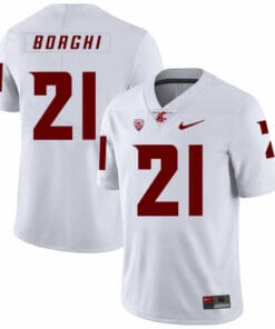 Washington State Cougars #21 Max Borghi NCAA Football Jersey White