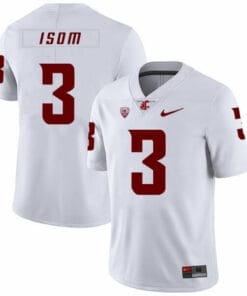 Washington State Cougars #3 Daniel Isom NCAA Football Jersey White