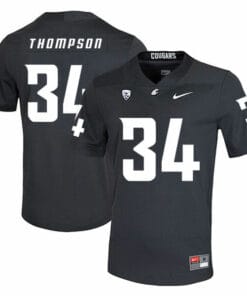 Washington State Cougars #34 Jalen Thompson NCAA Football Jersey Black
