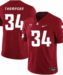 Washington State Cougars #34 Jalen Thompson NCAA Football Jersey Red