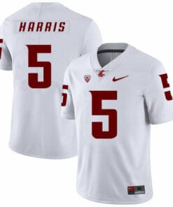 Washington State Cougars #5 Travell Harris Football Jersey White