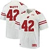 Wisconsin Badgers #42 TJ Watt College Football Jersey White White