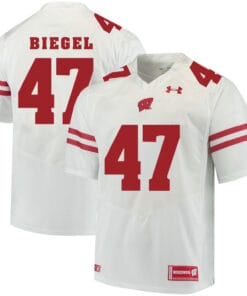 Wisconsin Badgers #47 Vince Biegel NCAA College Football Jersey White
