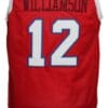 Zion Williamson #12 Spartanburg Day School Basketball Jersey New Red
