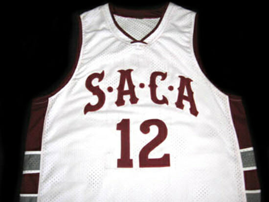 Dwight Howard #12 Saca High School Basketball Jersey White 2 Dwight Howard #12 Saca High School Basketball Jersey White