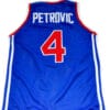 Drazen Petrovic #4 Jugoslavija Basketball Jersey Blue 6 Drazen Petrovic #4 Jugoslavija Basketball Jersey Blue