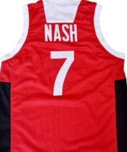 Steve Nash #7 Team Canada Basketball Jersey Red