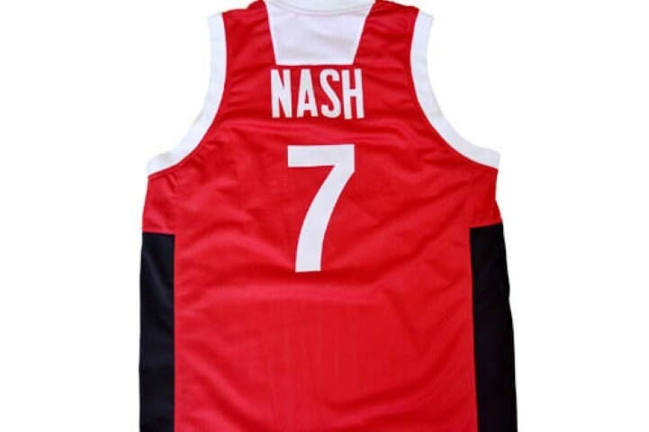 Steve Nash #7 Team Canada Basketball Jersey Red 1 Steve Nash #7 Team Canada Basketball Jersey Red