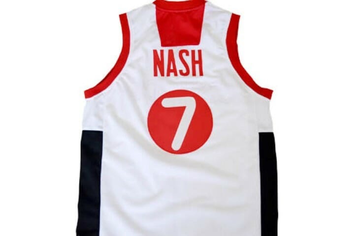Steve Nash #7 Team Canada Basketball Jersey White 1 Steve Nash #7 Team Canada Basketball Jersey White