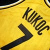 Toni Kucok #7 Jugoplastika Yugoslavia Basketball Jersey Yellow