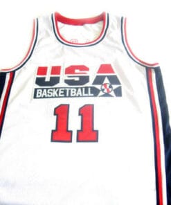 Karl Malone #11 Team USA BasketBall Jersey White