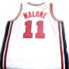 Karl Malone #11 Team USA BasketBall Jersey White