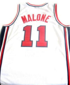 Karl Malone #11 Team USA BasketBall Jersey White