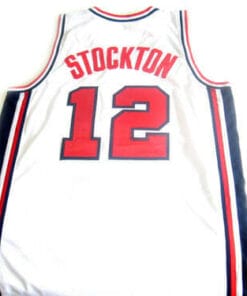 John Stockton #12 Team USA Basketball Jersey White