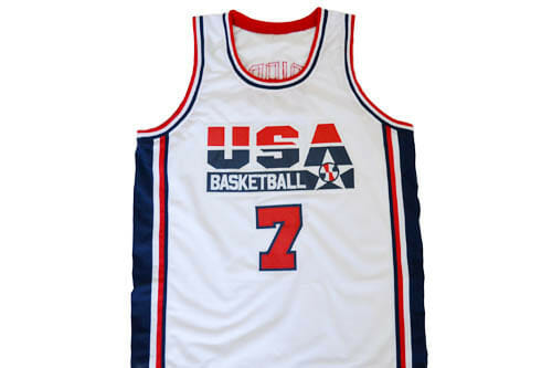 Shawn Kemp #7 Team USA New Basketball Jersey White 2 Shawn Kemp #7 Team USA New Basketball Jersey White