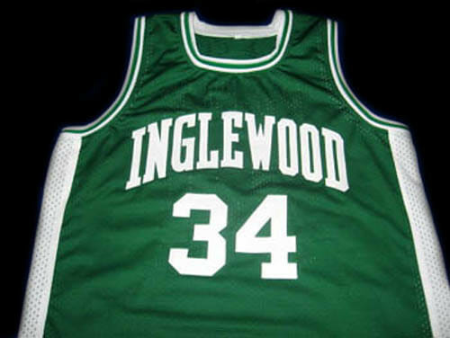 Paul Pierce #34 Inglewood High School New Basketball Jersey Green 2 Paul Pierce #34 Inglewood High School New Basketball Jersey Green
