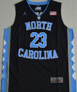 Alternative view of North Carolina Tar Heels #23 Michael Jordan NCAA Basketball Jersey Black