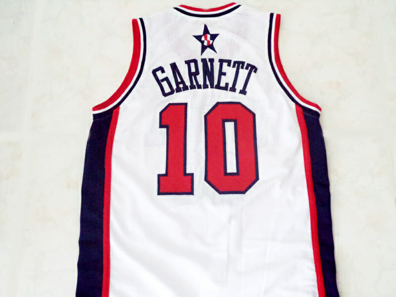 Kevin Garnett #10 Team USA New Basketball Jersey White 1 Kevin Garnett #10 Team USA New Basketball Jersey White