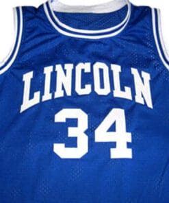 Shuttlesworth #34 Lincoln He Got Game Movie Basketball Jersey Blue