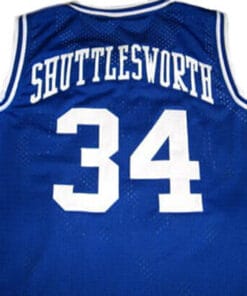 Shuttlesworth #34 Lincoln He Got Game Movie Basketball Jersey Blue