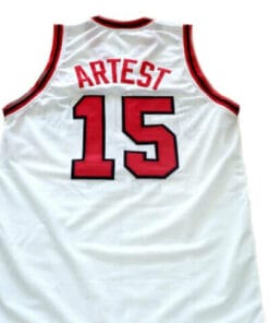 Ron Artest #15 St John's University Basketball Jersey White