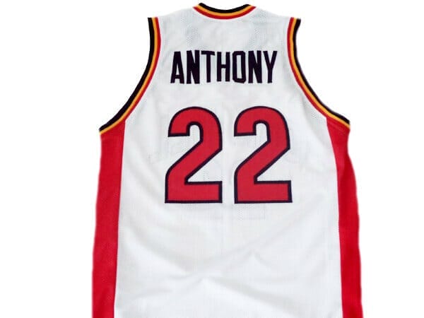 Carmelo Anthony #22 Oak Hill High School Basketball Jersey White 1 Carmelo Anthony #22 Oak Hill High School Basketball Jersey White