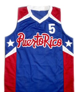 Jose JJ Barea #5 Puerto Rico Basketball Jersey Blue